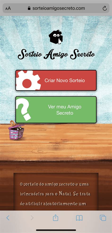 melhor site para sorteio de amigo secreto por rmail